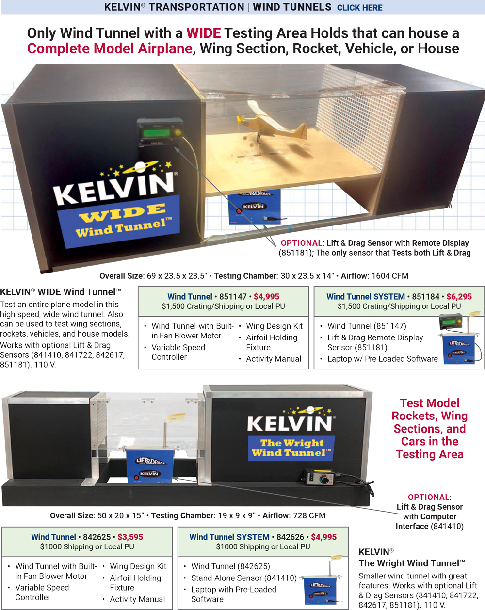 KELVIN® Wind Tunnels